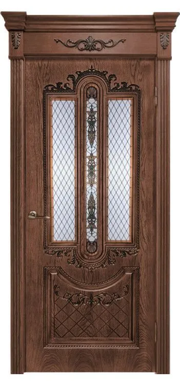 Межкомнатная дверь Муар ДО (Орех 2) 600*2000